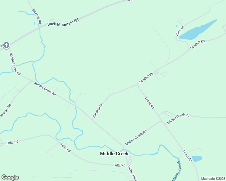 map of restaurants, bars, coffee shops, grocery stores, and more near 3846 Sandhill Road in Beaver Springs