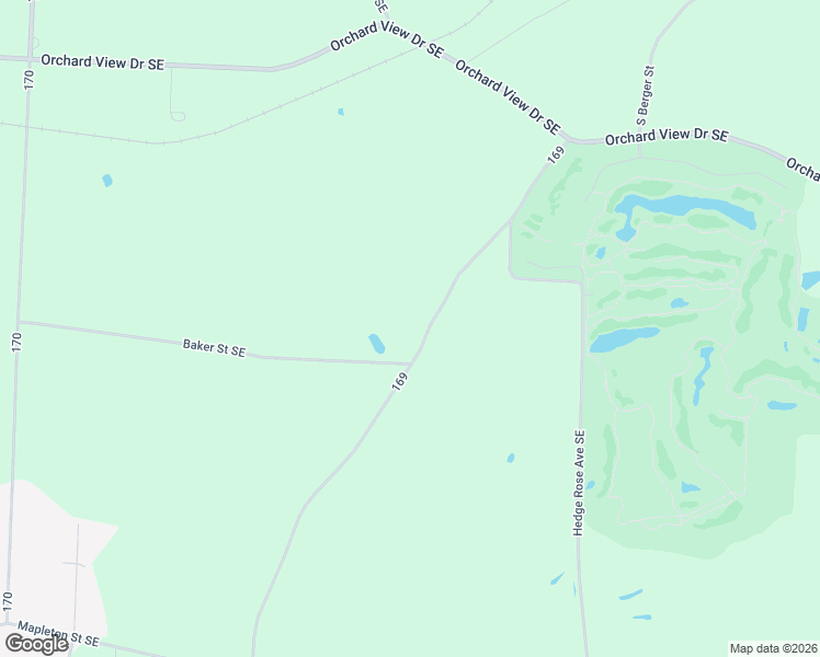 map of restaurants, bars, coffee shops, grocery stores, and more near 2409 Argyle Road Southeast in East Canton