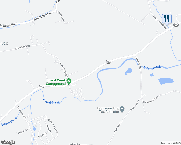 map of restaurants, bars, coffee shops, grocery stores, and more near 2268 West Lizard Creek Road in Lehighton