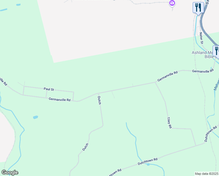 map of restaurants, bars, coffee shops, grocery stores, and more near 215 Germanville Road in Ashland
