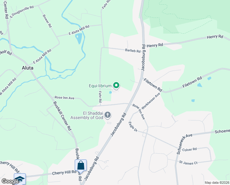 map of restaurants, bars, coffee shops, grocery stores, and more near 524 Fehr Road in Nazareth