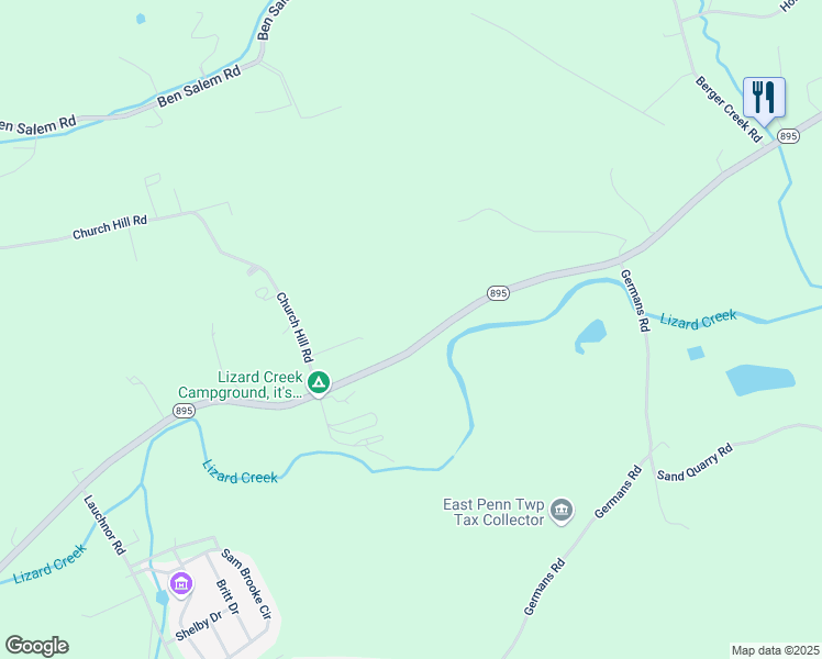 map of restaurants, bars, coffee shops, grocery stores, and more near 2268 West Lizard Creek Road in Lehighton