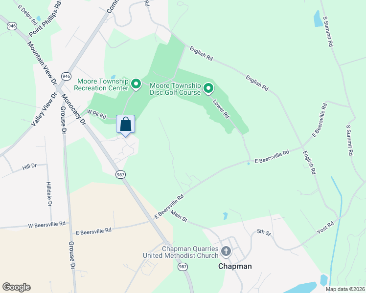 map of restaurants, bars, coffee shops, grocery stores, and more near 2696 East Beersville Road in Bath