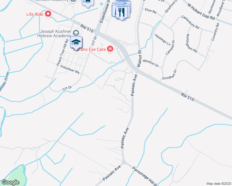 map of restaurants, bars, coffee shops, grocery stores, and more near 319 Regal Boulevard in Livingston