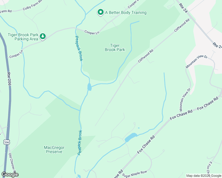 map of restaurants, bars, coffee shops, grocery stores, and more near 50 Cliffwood Road in Chester Township