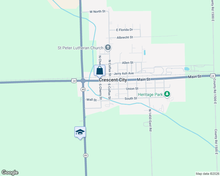 map of restaurants, bars, coffee shops, grocery stores, and more near 209 Union Street in Crescent City