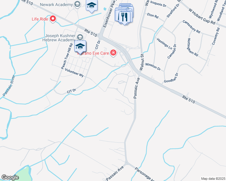 map of restaurants, bars, coffee shops, grocery stores, and more near 319 Regal Boulevard in Livingston