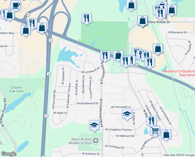 map of restaurants, bars, coffee shops, grocery stores, and more near 4408 West Cathy Circle in Peoria