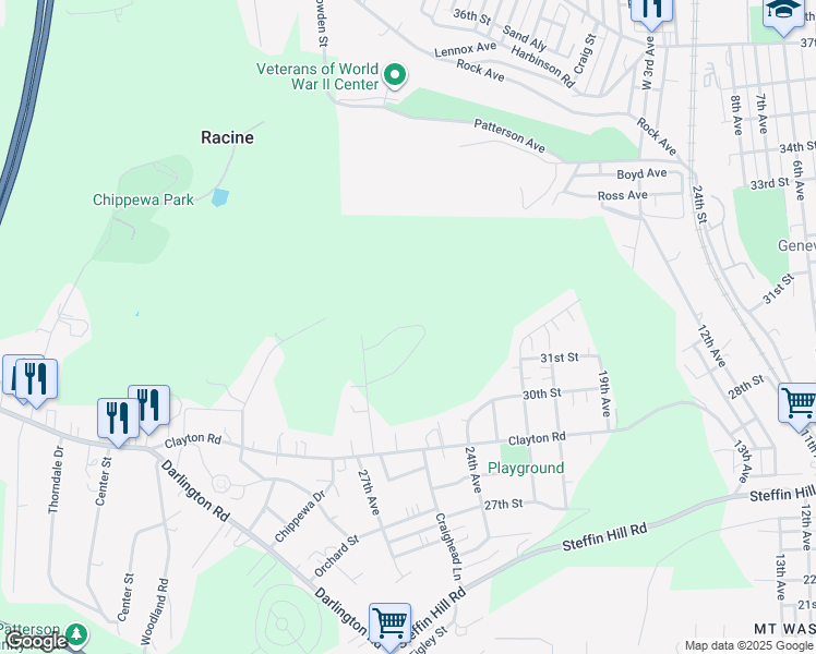 map of restaurants, bars, coffee shops, grocery stores, and more near 13 Sunnyhill Drive in Beaver Falls