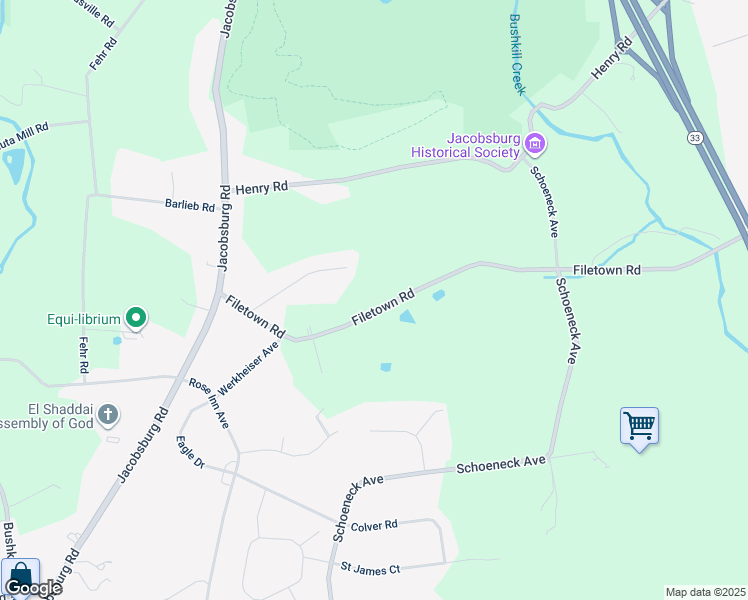 map of restaurants, bars, coffee shops, grocery stores, and more near 317 Filetown Road in Nazareth