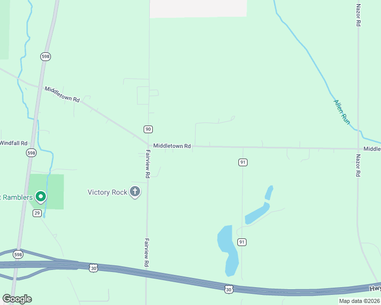 map of restaurants, bars, coffee shops, grocery stores, and more near 7093-7129 Middletown Road in Galion