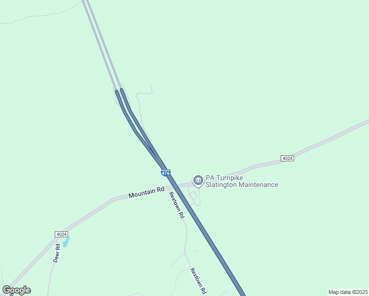map of restaurants, bars, coffee shops, grocery stores, and more near 3037 Mountain Road in Slatington