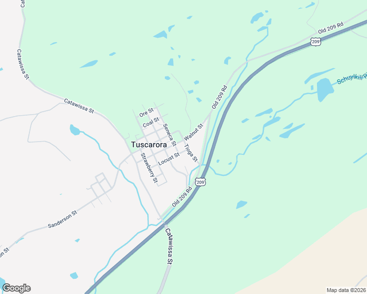 map of restaurants, bars, coffee shops, grocery stores, and more near 808 Seneca Street in Tamaqua