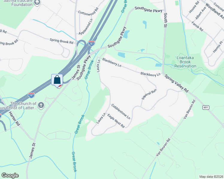 map of restaurants, bars, coffee shops, grocery stores, and more near 17 Laura Lane in Morristown