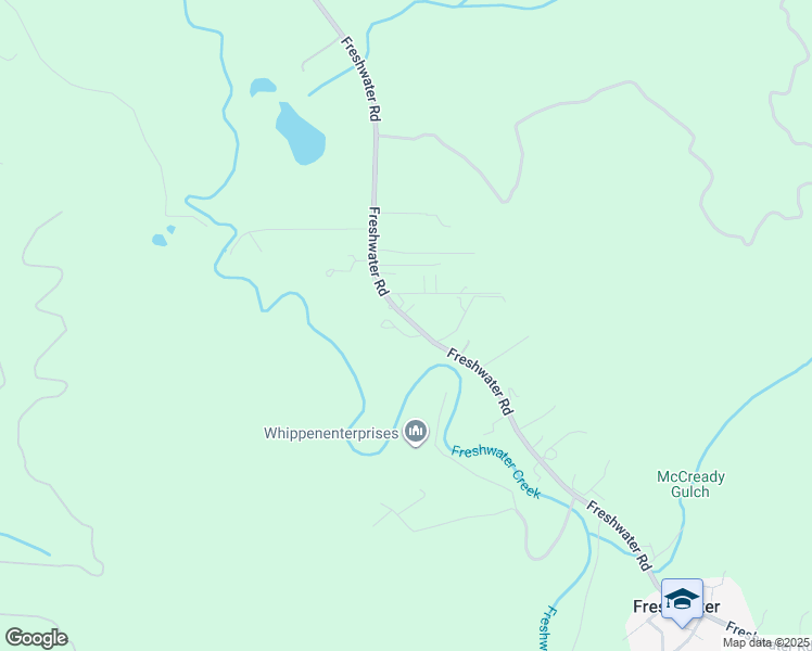 map of restaurants, bars, coffee shops, grocery stores, and more near 1340 Freshwater Road in Eureka