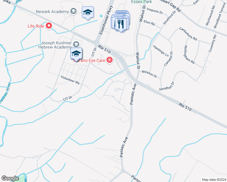 map of restaurants, bars, coffee shops, grocery stores, and more near 608 Turlington Court in Livingston