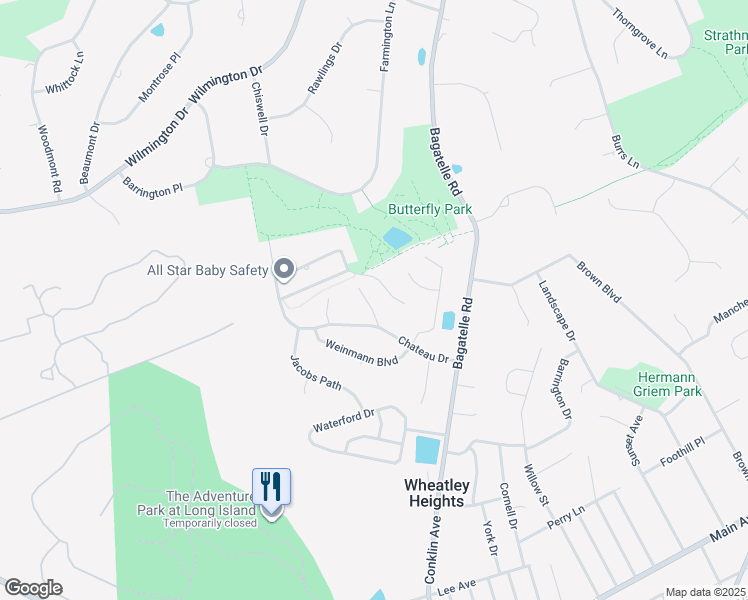 map of restaurants, bars, coffee shops, grocery stores, and more near 8 Ray Ct in Melville