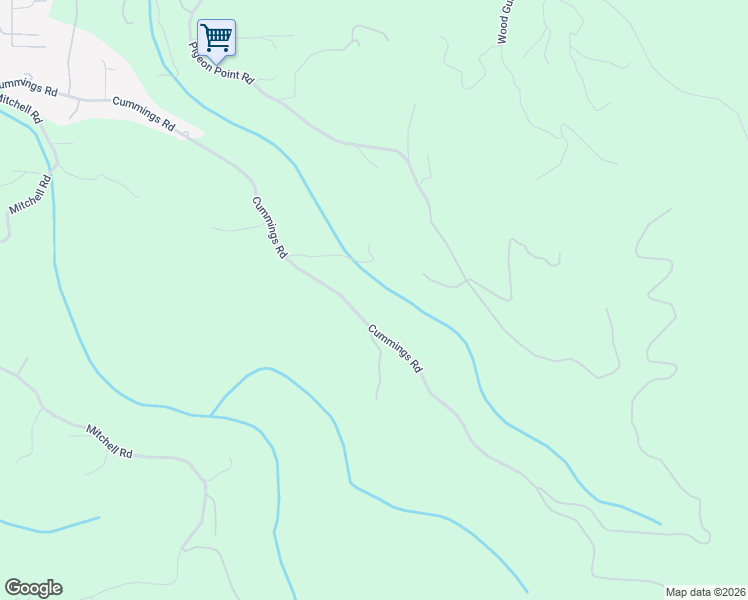 map of restaurants, bars, coffee shops, grocery stores, and more near 5295-5323 Cummings Road in Eureka