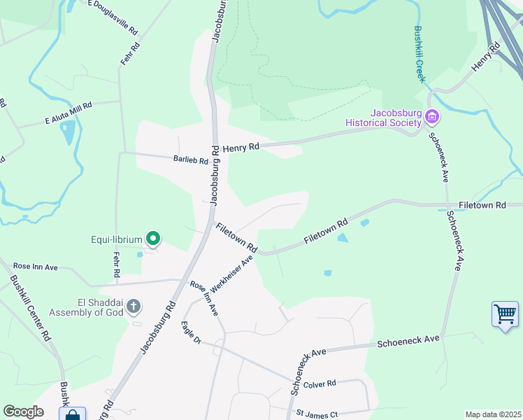 map of restaurants, bars, coffee shops, grocery stores, and more near 565 Mountain View Avenue in Nazareth