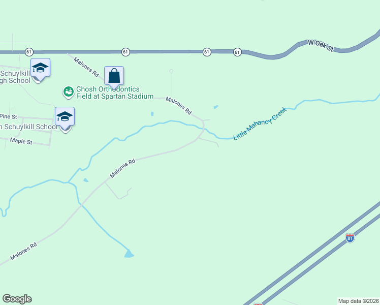 map of restaurants, bars, coffee shops, grocery stores, and more near 296 Malones Road in Ashland