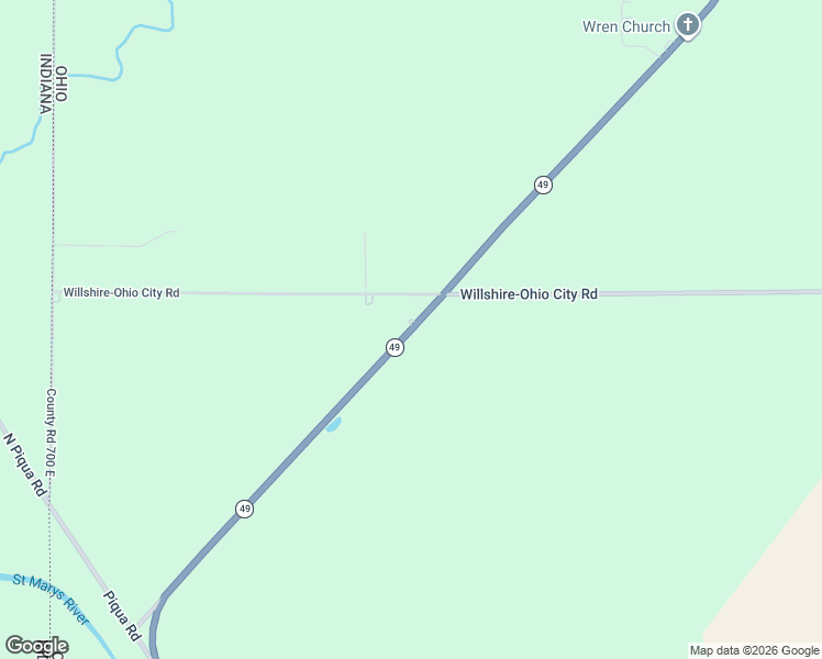 map of restaurants, bars, coffee shops, grocery stores, and more near 16112 State Route 49 in Willshire