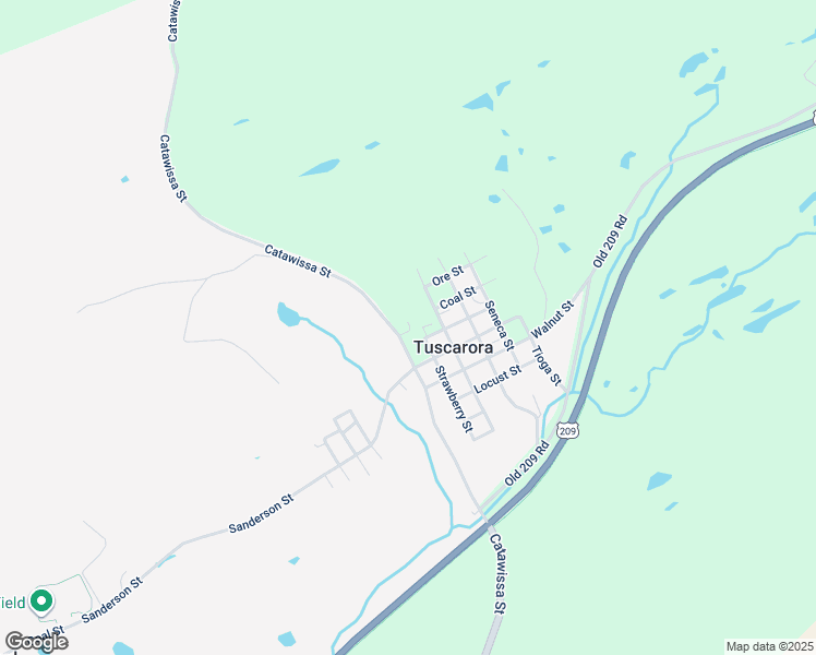 map of restaurants, bars, coffee shops, grocery stores, and more near 25 Catawissa Street in Tuscarora