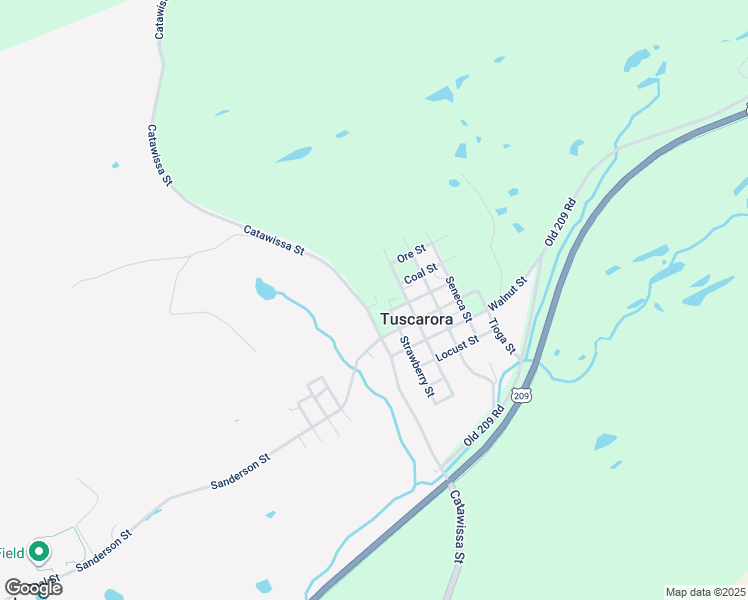 map of restaurants, bars, coffee shops, grocery stores, and more near 25 Catawissa Street in Tuscarora