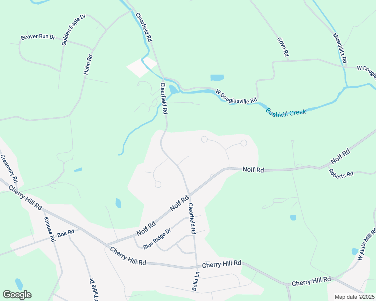 map of restaurants, bars, coffee shops, grocery stores, and more near 630 Clearfield Road in Nazareth