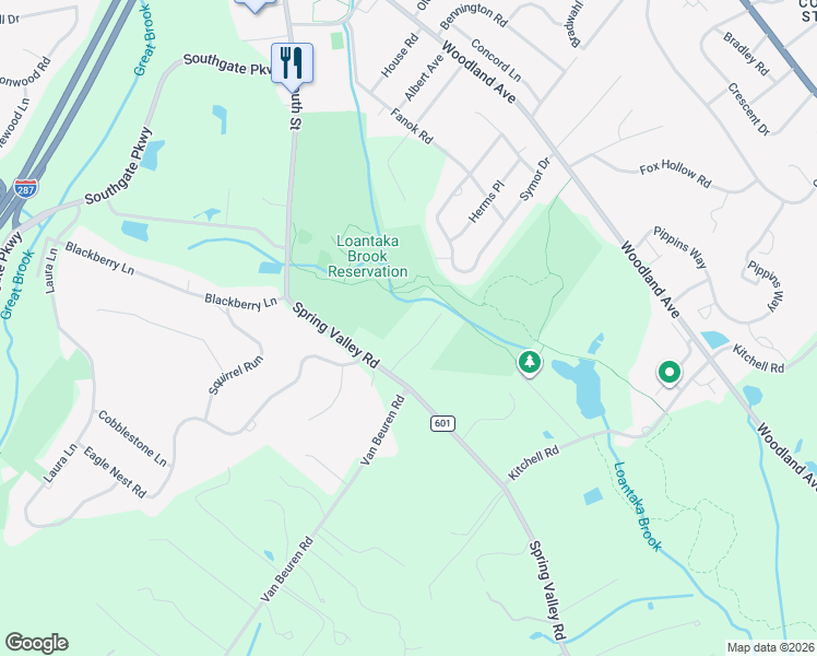map of restaurants, bars, coffee shops, grocery stores, and more near 7 Blue Stone Terrace in Morristown