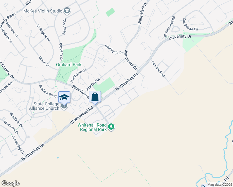 map of restaurants, bars, coffee shops, grocery stores, and more near 817 State Route 3024 in State College