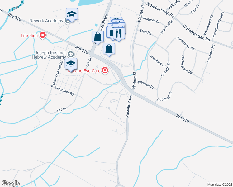map of restaurants, bars, coffee shops, grocery stores, and more near 319 Edmonton Court in Livingston
