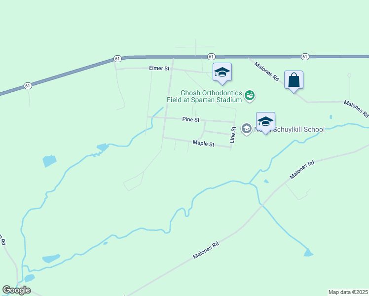 map of restaurants, bars, coffee shops, grocery stores, and more near 3 Landers Court in Ashland