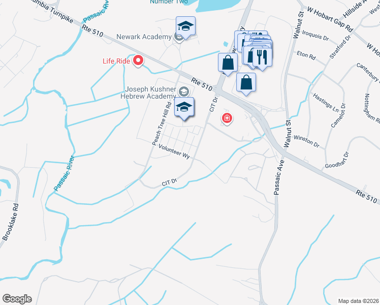 map of restaurants, bars, coffee shops, grocery stores, and more near 23 Cortland Court in Livingston