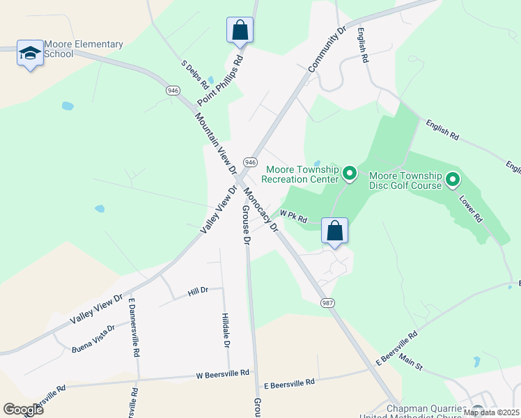 map of restaurants, bars, coffee shops, grocery stores, and more near 2708 Jean Drive in Bath