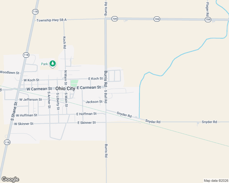 map of restaurants, bars, coffee shops, grocery stores, and more near 106 South Ball Road in Ohio City