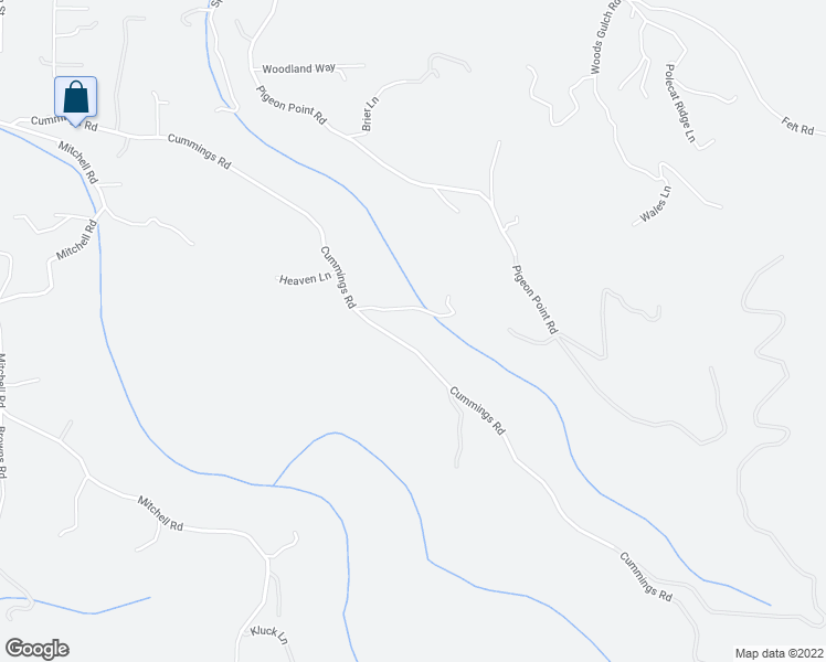 map of restaurants, bars, coffee shops, grocery stores, and more near 5295 Cummings Road in Eureka