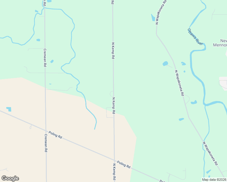 map of restaurants, bars, coffee shops, grocery stores, and more near 2360 North Kemp Road in Lima