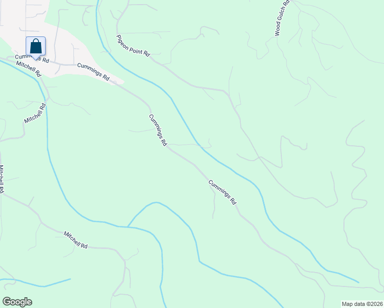 map of restaurants, bars, coffee shops, grocery stores, and more near 5295 Cummings Road in Eureka