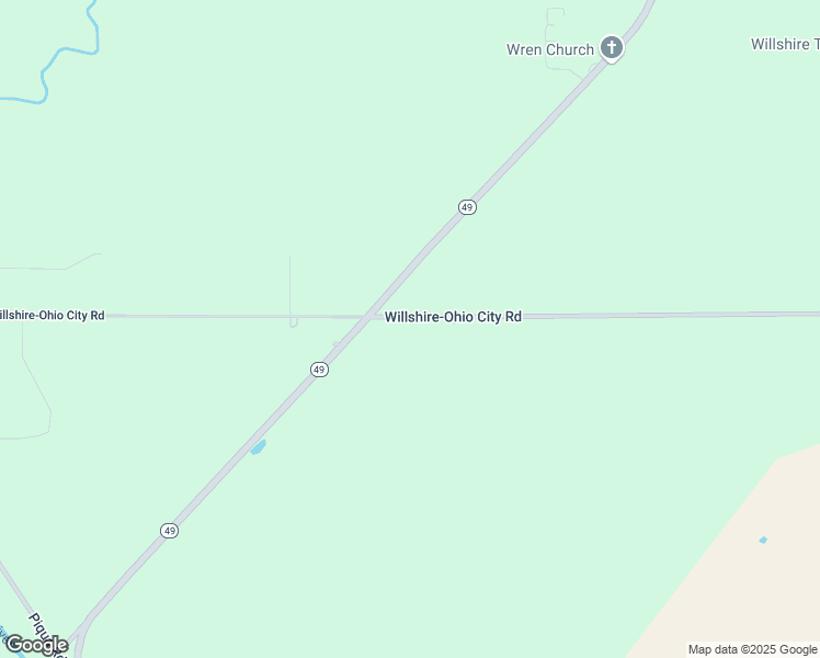 map of restaurants, bars, coffee shops, grocery stores, and more near Willshire-Ohio City Road in Willshire