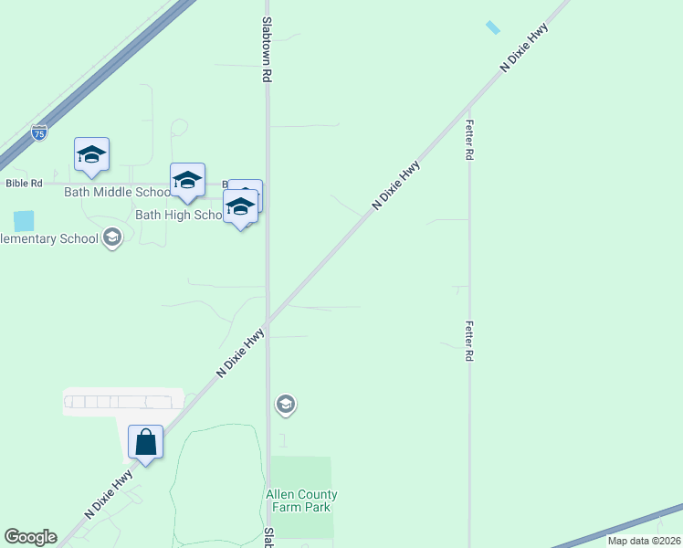 map of restaurants, bars, coffee shops, grocery stores, and more near 2380 N Dixie Hwy in Lima