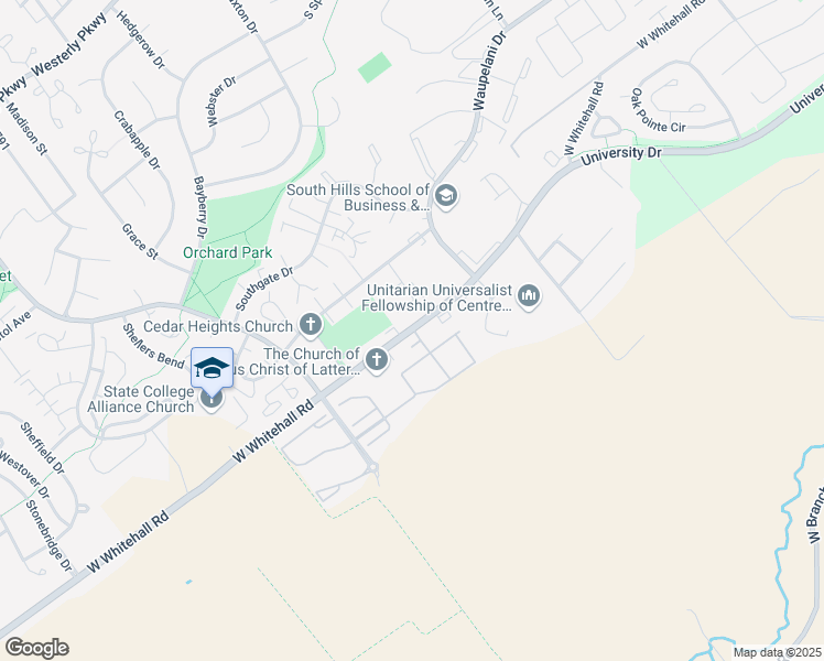map of restaurants, bars, coffee shops, grocery stores, and more near 817 State Route 3024 in State College