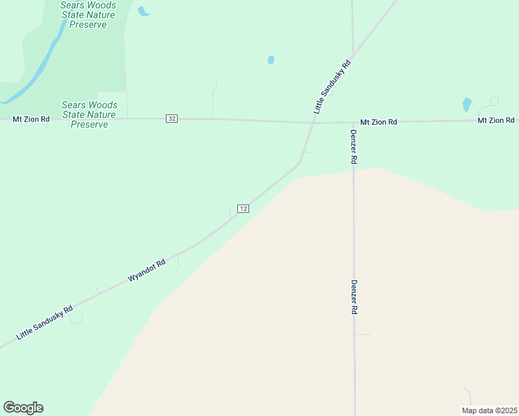 map of restaurants, bars, coffee shops, grocery stores, and more near 1665 Wyandot Road in Bucyrus