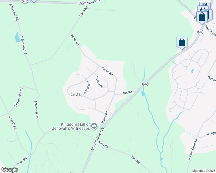 map of restaurants, bars, coffee shops, grocery stores, and more near 508 Morrison Place in Bath