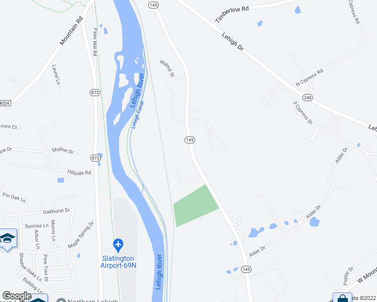 map of restaurants, bars, coffee shops, grocery stores, and more near 1119 Riverview Dr in Walnutport