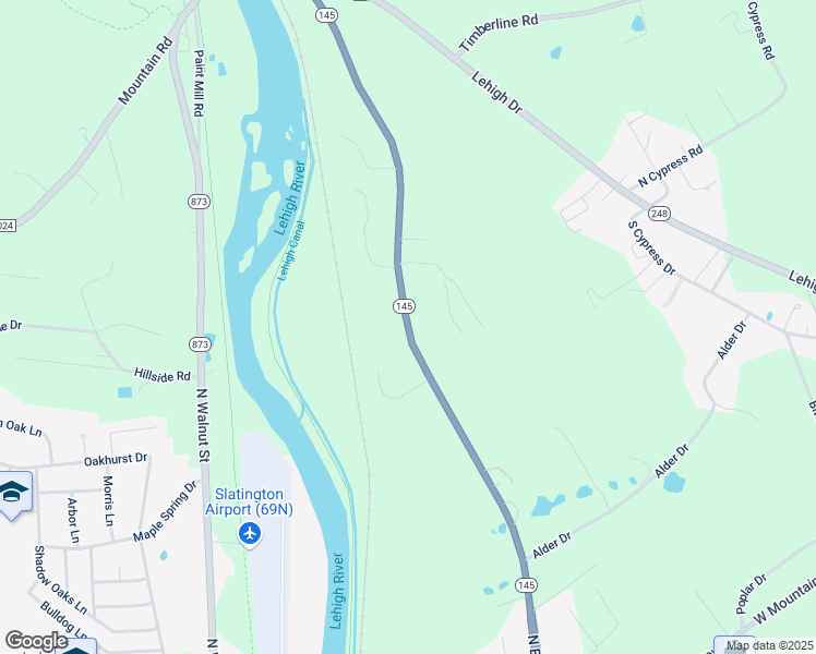 map of restaurants, bars, coffee shops, grocery stores, and more near 1124 Riverview Drive in Walnutport