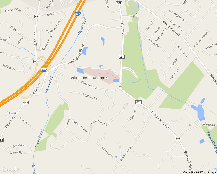 map of restaurants, bars, coffee shops, grocery stores, and more near 48 Blackberry Lane in Morristown