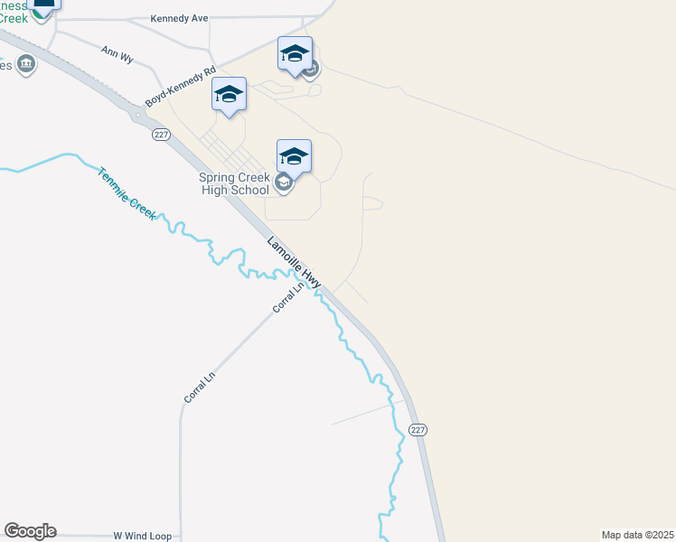 map of restaurants, bars, coffee shops, grocery stores, and more near 123 Bartlett Drive in Elko