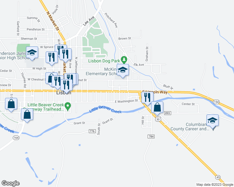 map of restaurants, bars, coffee shops, grocery stores, and more near 120 Cross Street in Lisbon