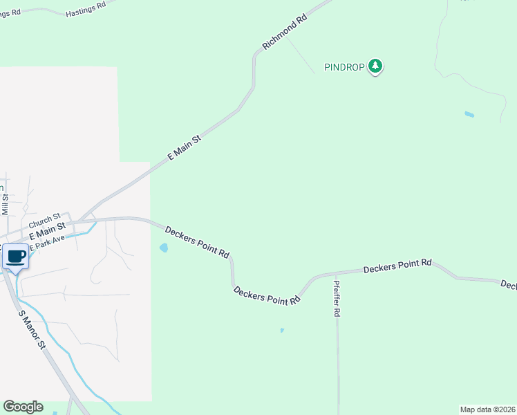 map of restaurants, bars, coffee shops, grocery stores, and more near 501-1295 Deckers Point Road in Marion Center