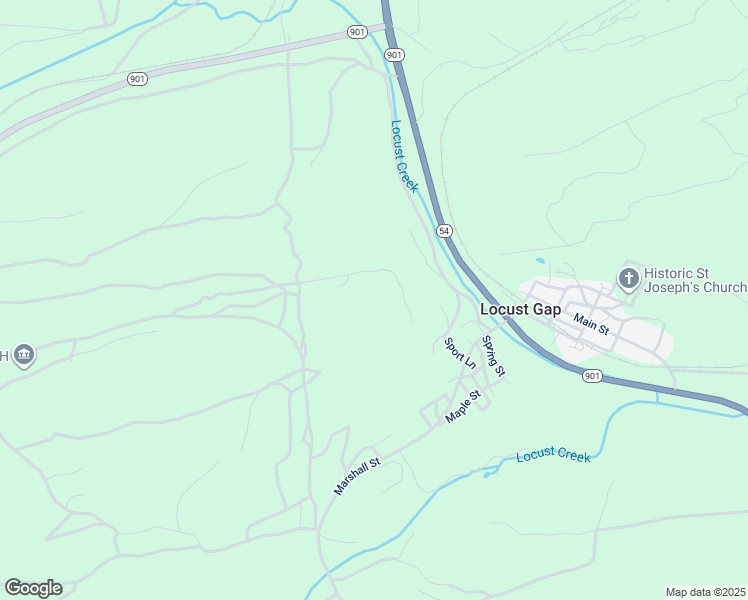 map of restaurants, bars, coffee shops, grocery stores, and more near in Locust Gap